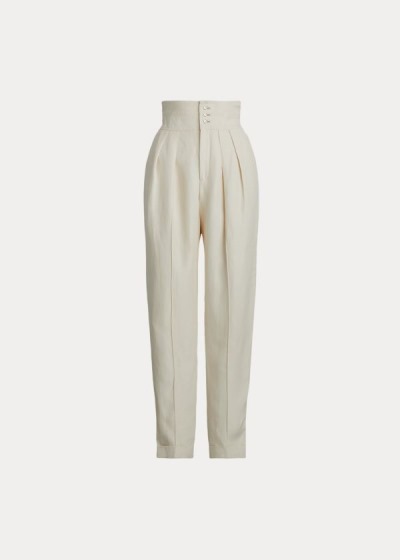 Pantalones Ralph Lauren Mujer Creme - Cohen Satin - WPEGS6904